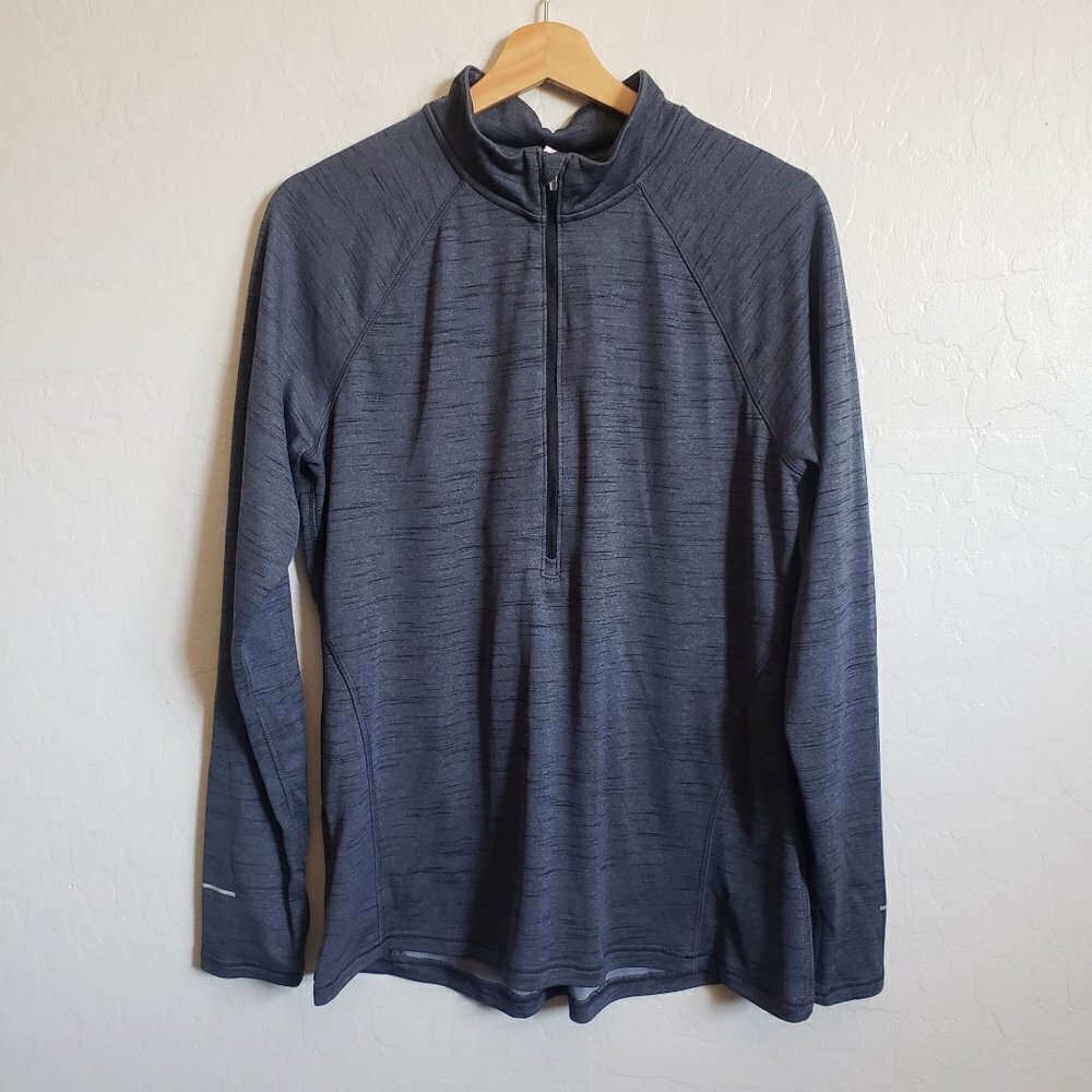 Champion 1/2 Zip Pullover Running Jacket Reflective Athletic Grey Women's Large